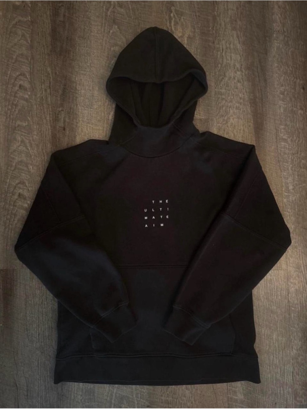 Zara Black Hoodie with Center Text